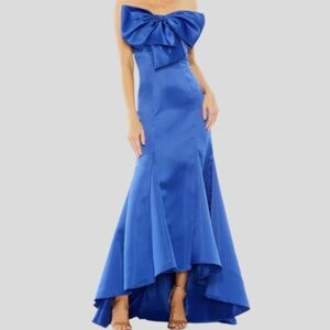 Mac Duggal Strapless Bow Mermaid Gown